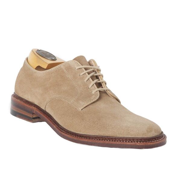 Alden Other - Alden 293327 Unlined Plain Toe Blucher Suede Shoes size 11.5 B Tan